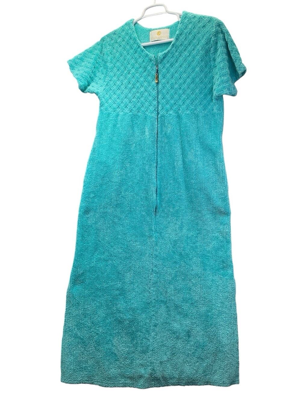Stan Herman Zip Beach Coverup Robe Women’s Size Large Made In USA